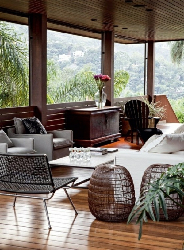 Terrace canopy modern wood glass