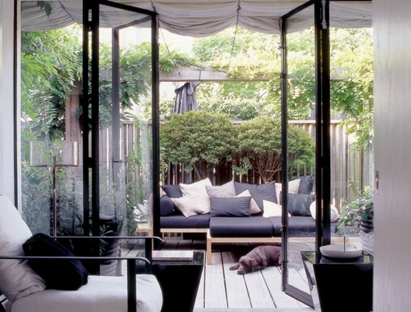 Terrasse taktekking moderne tre glass pergola markise miljø