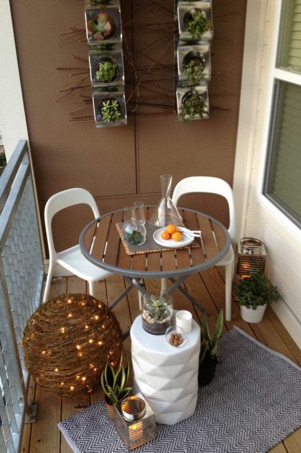 生态现代阳台桌椅装饰照明
