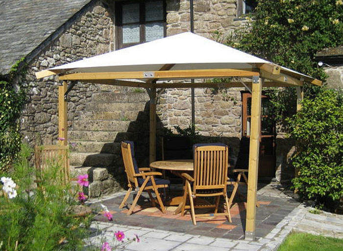 Canopy terrace recreation area gardening ideas