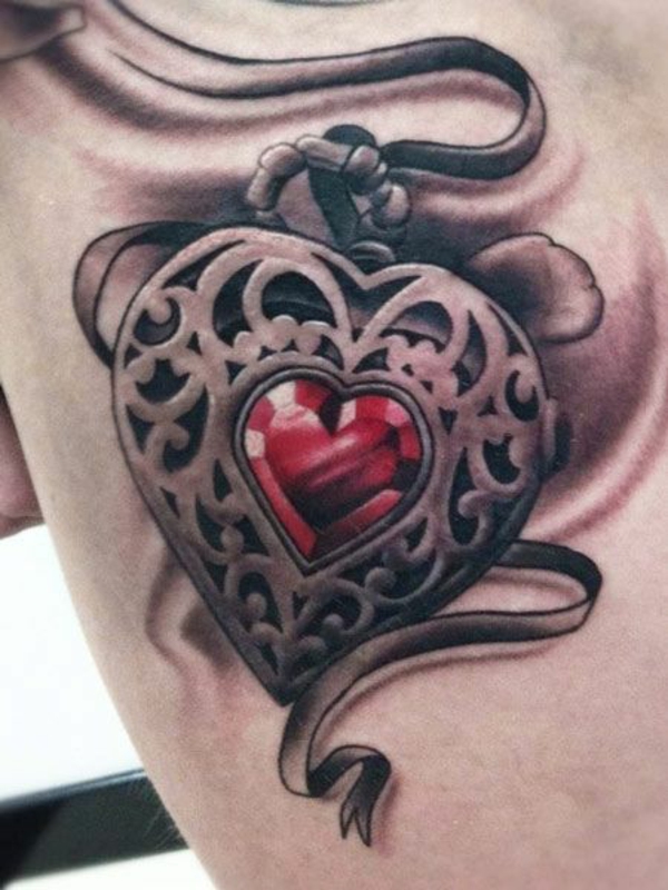 3d δερματοστιξία μοτίβα τατουάζ καρδιά