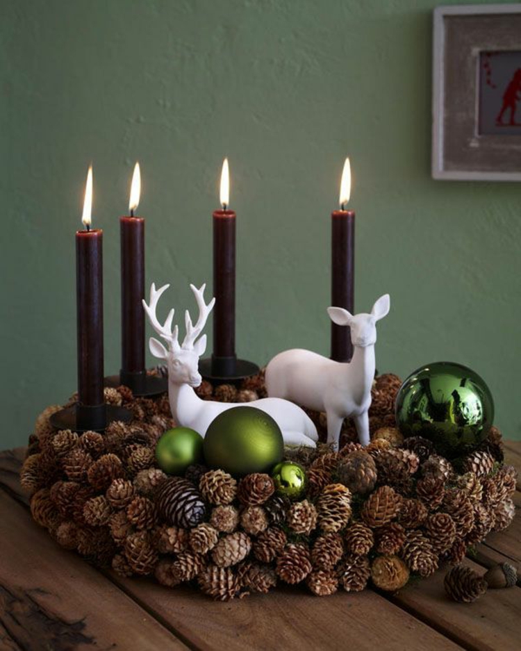 Guirnalda de Navidad cono de pino cono Navidad bolas de Navidad ideas de decoración