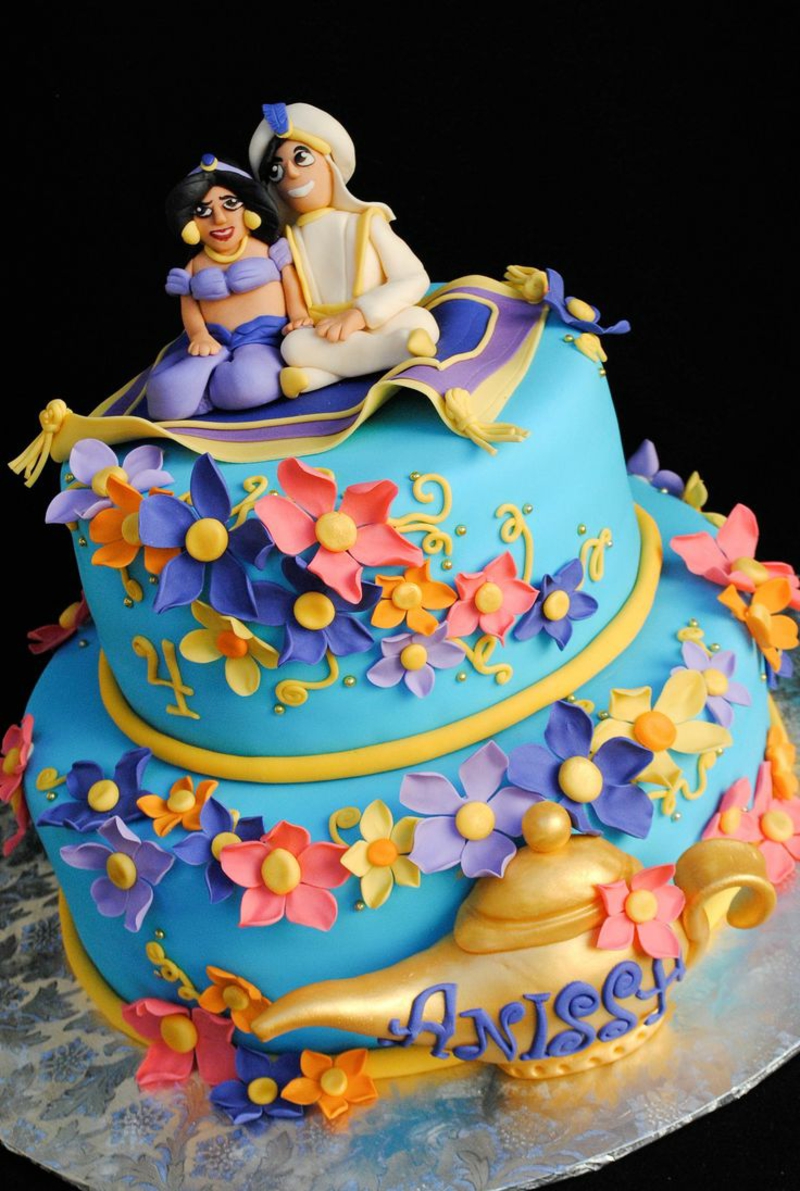 Aladin Kindertorte torta de cumpleaños representa la decoración de la torta