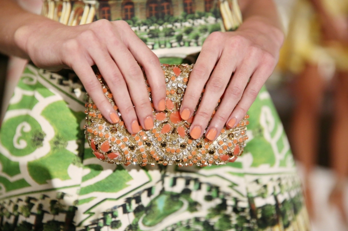 Alice Olivia kevät 2015 hieno nail art galleria oranssi