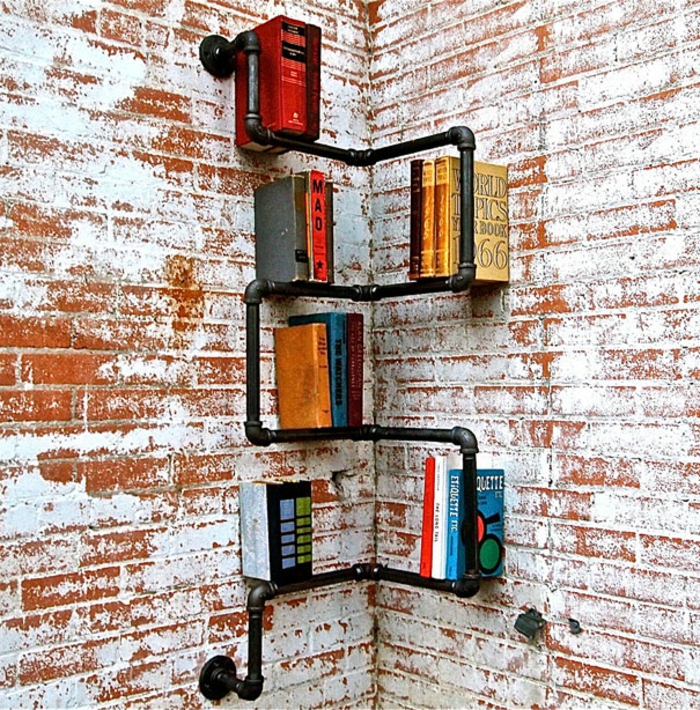 Bookshelves snail industrial