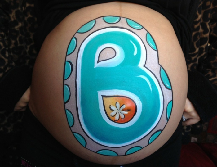 Bébé ventre peinture épaisse B