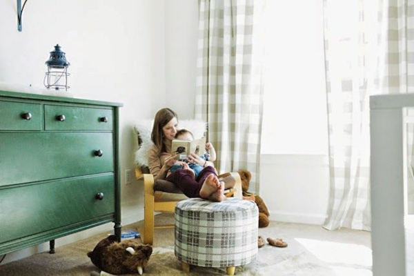 Babykamer ontwerp ideeën groene dressoir