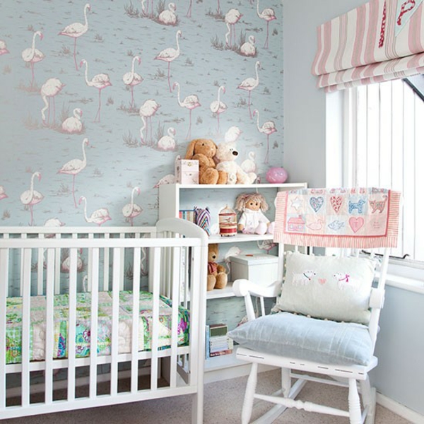 Baby room window obturador diseño sillón almohada