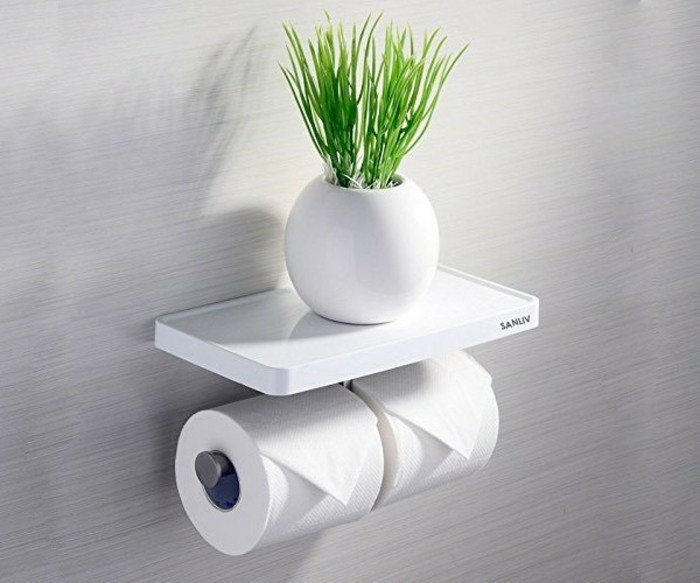 Badkameraccessoires toiletrolhouder houder potplanten toiletrolhouder design