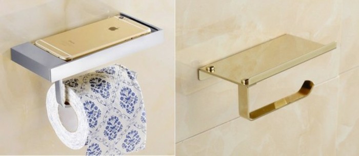 Badaccessoires Toalettpapirholder Toalettpapirholder med mobiltelefonholder