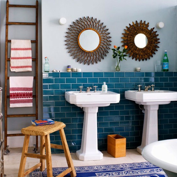 浴室瓷砖的想法混合不拘一格的太阳镜