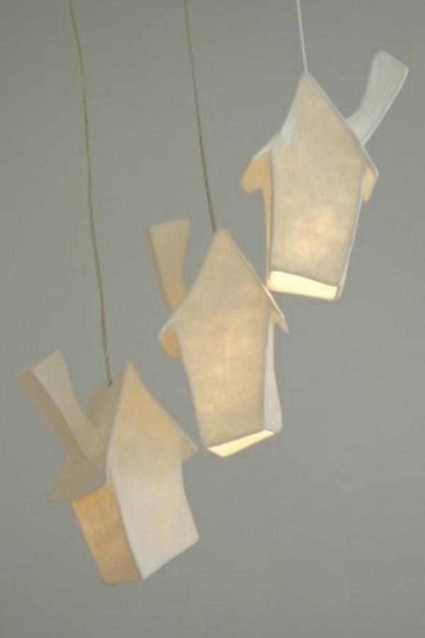 Řemeslné nápady skvělé papírové visící lampy domy