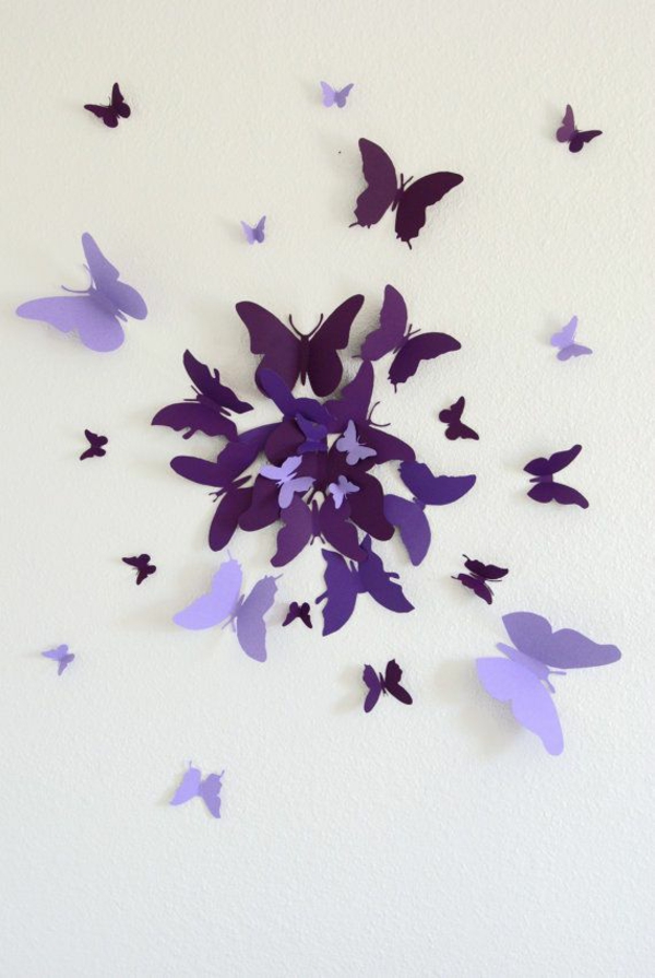 Ideas artesanales hechas de papel púrpura oscuro brillante