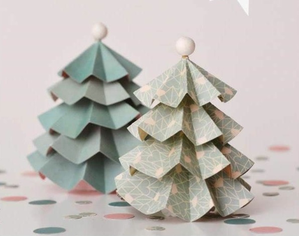 Håndværk Idéer mønsterpapir julgran