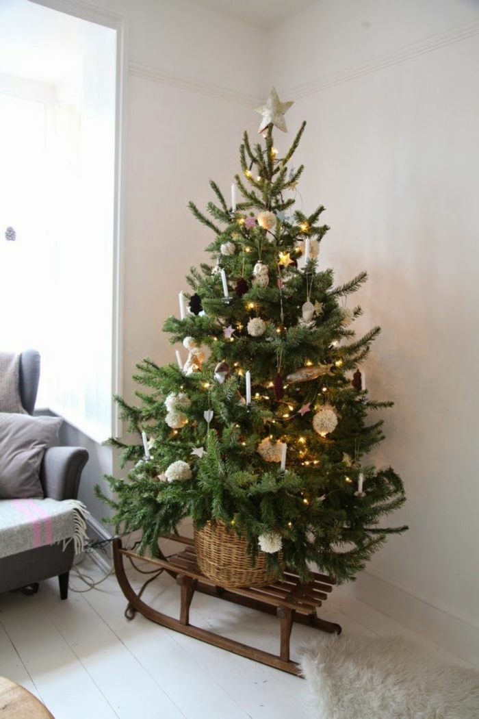 Δημιουργία ιδεών για Χριστουγεννιάτικο δέντρο ξύλινη έλκηθρο