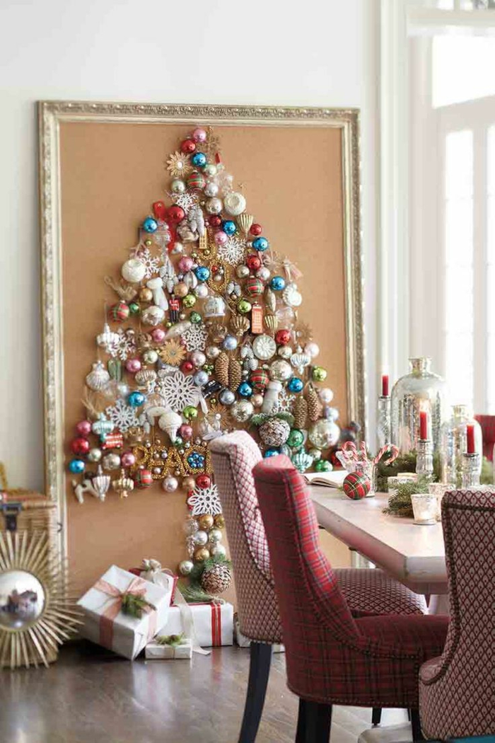 Udarbejdelse af ideer til juletræer juletræ fra julkugler