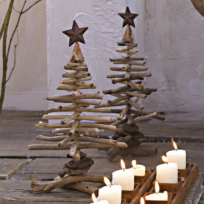 Crafting ιδέες για το χριστουγεννιάτικο δέντρο κάνουν ξύλο