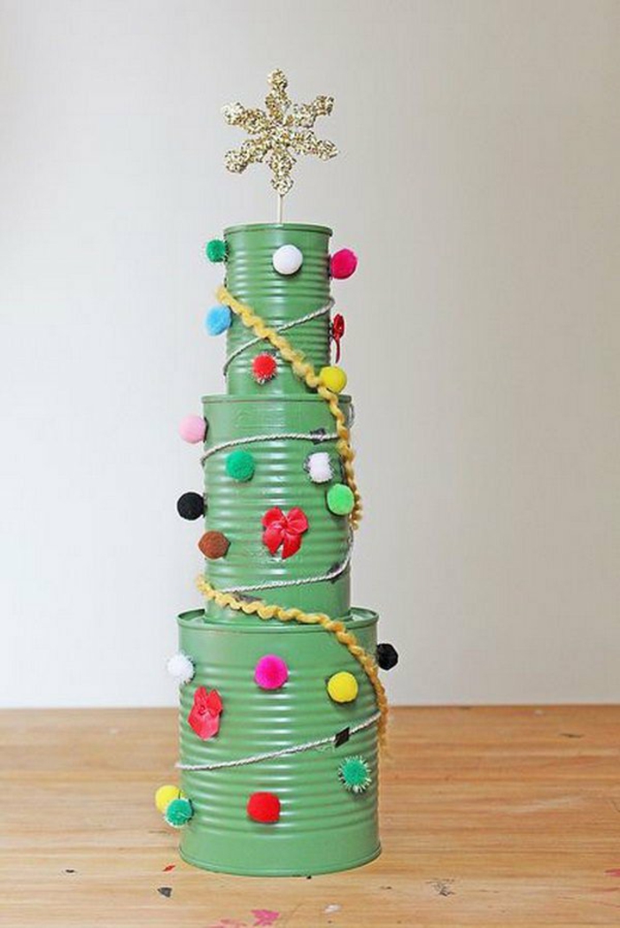 Δημιουργία ιδεών για το χριστουγεννιάτικο χριστουγεννιάτικο δέντρο από κονσέρβες