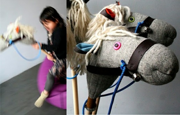 Knutselen met origineel borduurwerkpaard voor kinderen