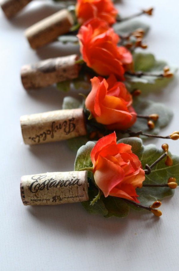 Craft with cork flowers red cute project diy