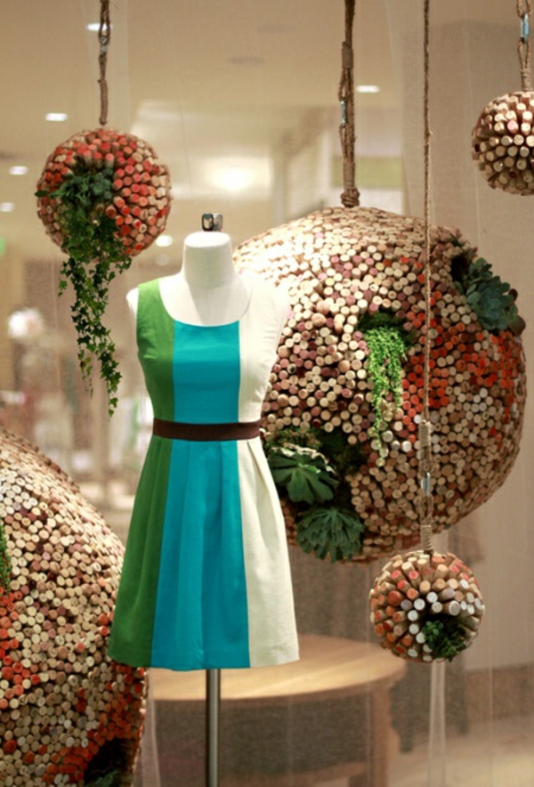 Håndværk med kork deco bold kjole butik