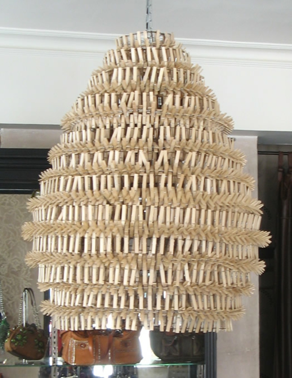 Crafts with cork hanging lamp chandelier huge