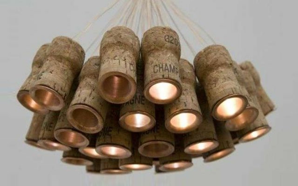 Crafts with cork chandelier ceiling lighting