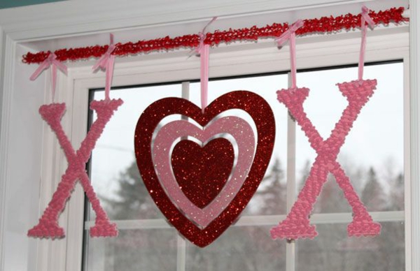 Craft vaaleanpunainen punainen Valentine's Day xox