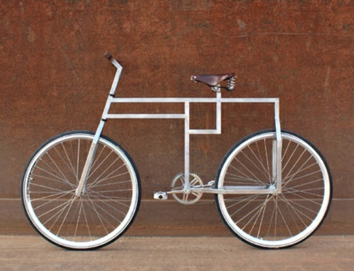 Bauhaus-stijl Bauhaus fietsconstructie zilver