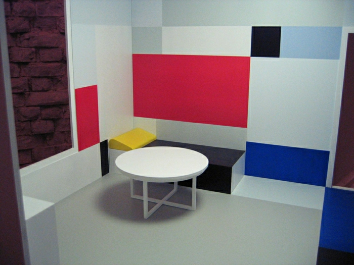 Bauhaus-stijl Piet Mondriaan kamerontwerp
