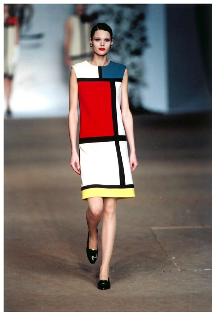 Bauhaus-stijl Jurk van Yves Saint Laurent Mondriaan