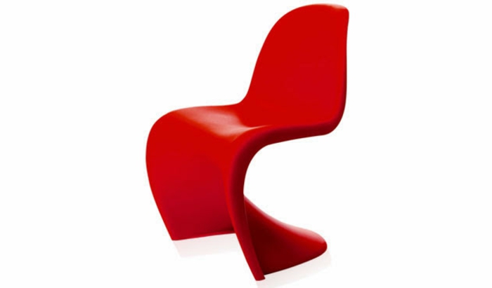 Bauhaus style panton chaise rouge