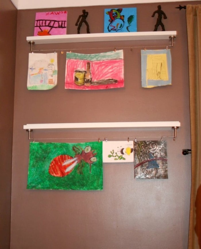 Tableaux enfants dessins d'enfants présentant des idées de décoration murale bricolage