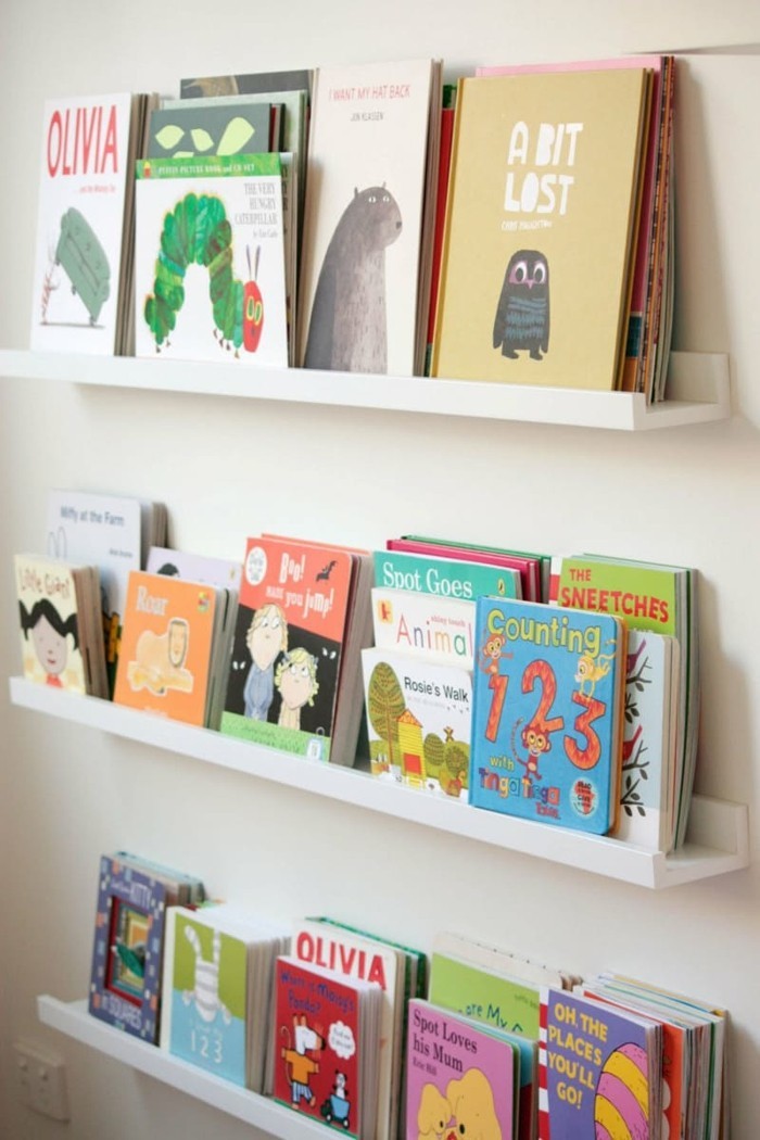 utiliser des tableaux d'images comme une bibliothèque de livres pour enfants idées de bricolage