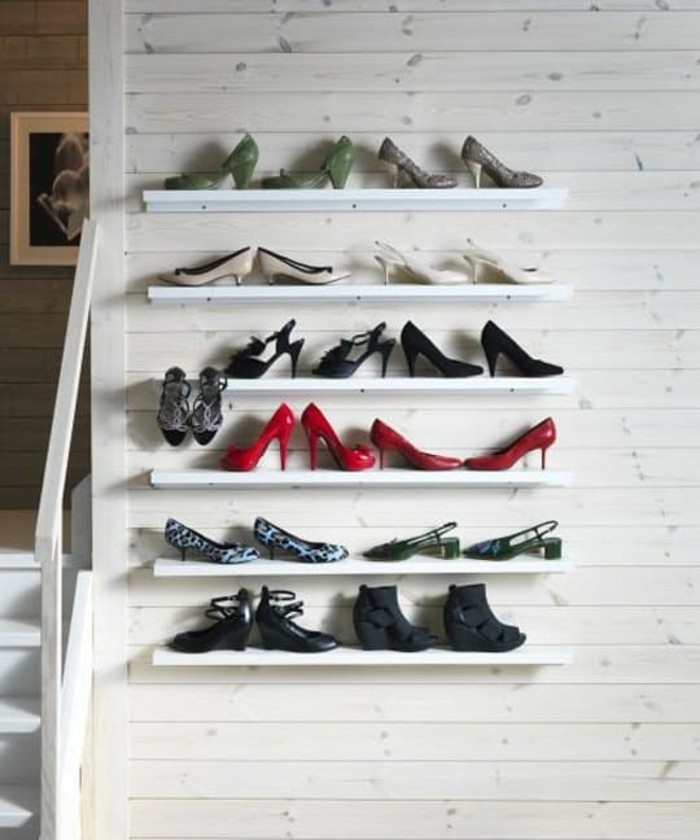 Cadres photo bricolage idées étagère à chaussures