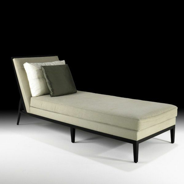 Chaise longue sofa stor møbler stof kaste pude