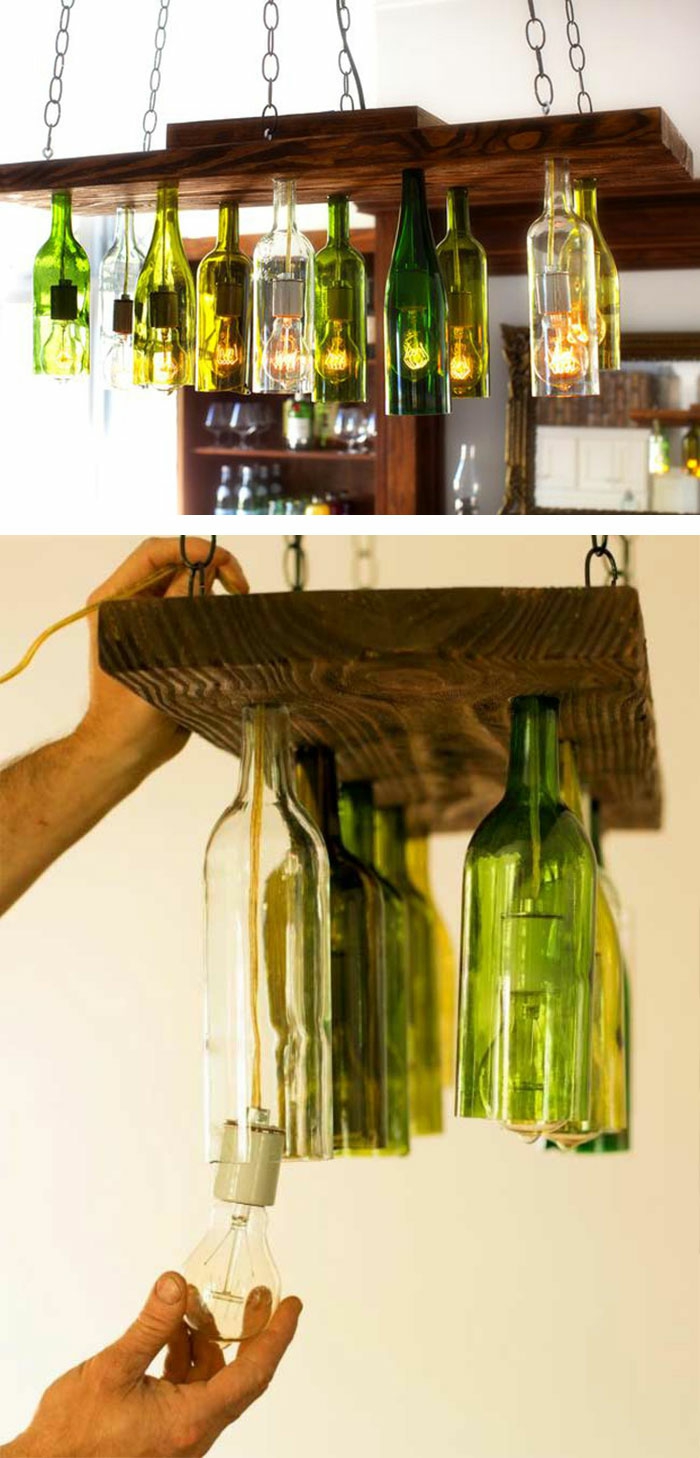 upcycling nápady kuchyňské náčiní ze starých dělá nové Cool nápady řemesla DIY řemesla nápady staré kuchyně sklenice skleněné lahve