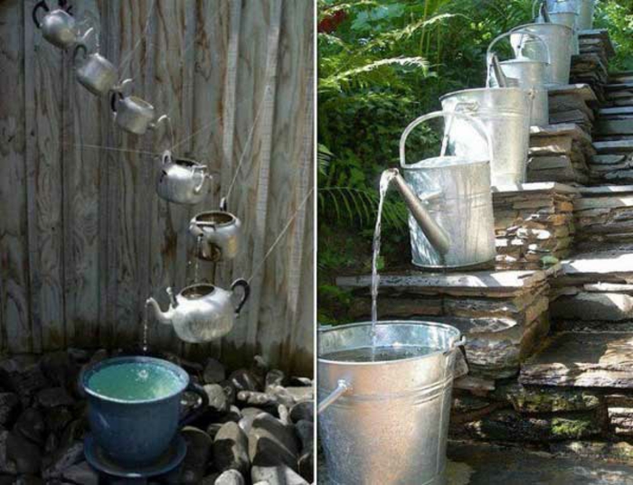 回收的想法从旧的厨房用具使新工艺的想法DIY工艺的想法旧küchenkrams茶水壶