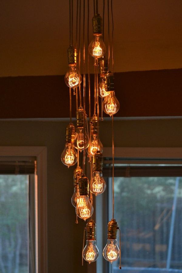 Cool lampa s nápadem dekorace s kyticí