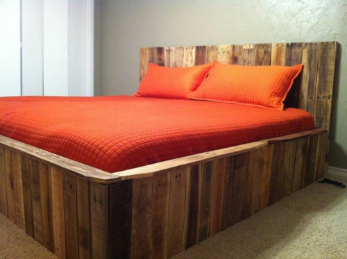DIY amatų idėjos miegamasis lova Cool baldų iš europallets