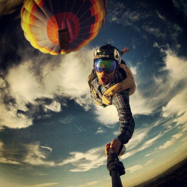 Cool selfie bilder av deg selv ekstremt ballong