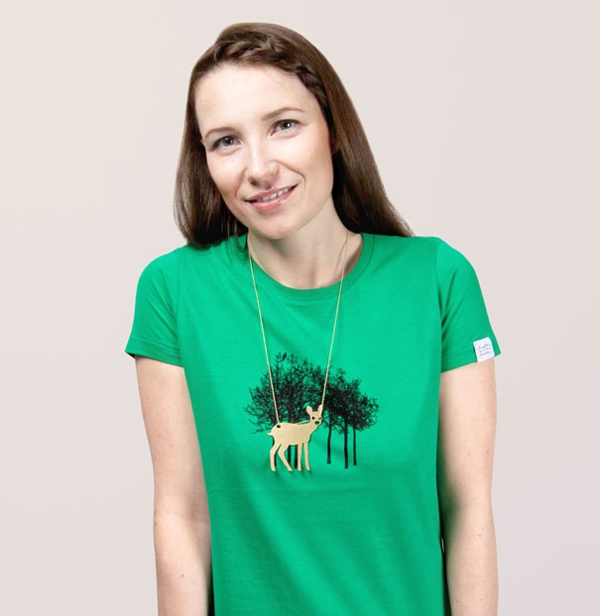 חולצות טריקו עיצוב גבירות יער מגניב