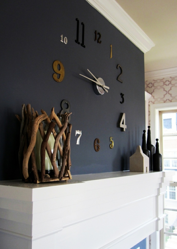 שעון קיר מגניב צבע שחור עיצוב