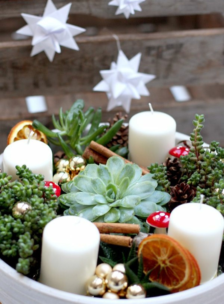 DIY adventti seppele moderni kaunista joulukoristeita ideoita