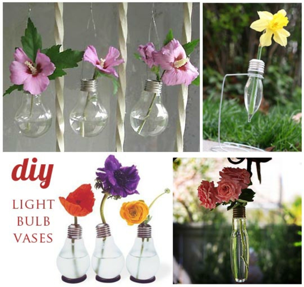DIY διακόσμηση λουλουδιών λαμπτήρων