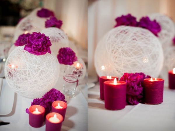DIY bruiloften deco ideeën kaarsen gloeien mooi