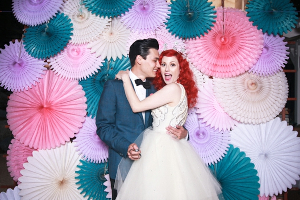 achtergrond cirkels origami bruiloft decoratie ronde kleurrijke papier