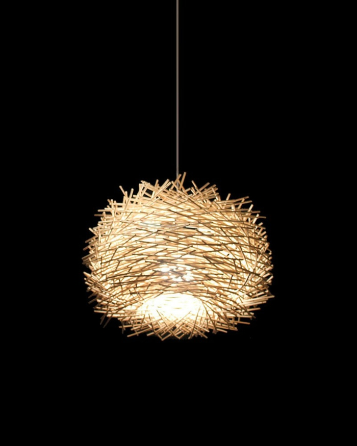 Lámpara de bricolaje lámpara de bricolaje DIY lámpara de bricolaje pantallas de lámpara por ti mismo haciendo ratán nido de pájaro