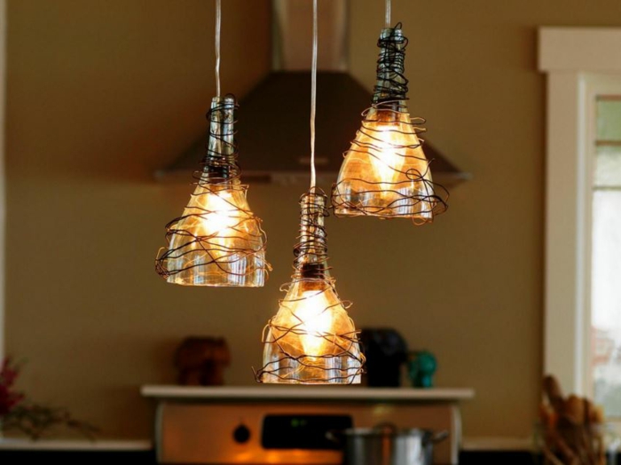 DIY Lamp LAMPES DIY faire lampe abat-jour bricolage par vous-même faire des bouteilles de vin