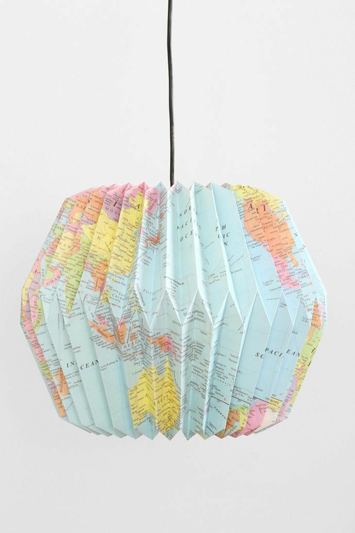 LÁMPARAS haz tu propia lámpara Lámparas de bricolaje tú mismo haz un mapa del mundo